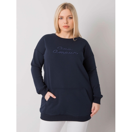 Námořnická modrá klokaní mikina větší velikosti