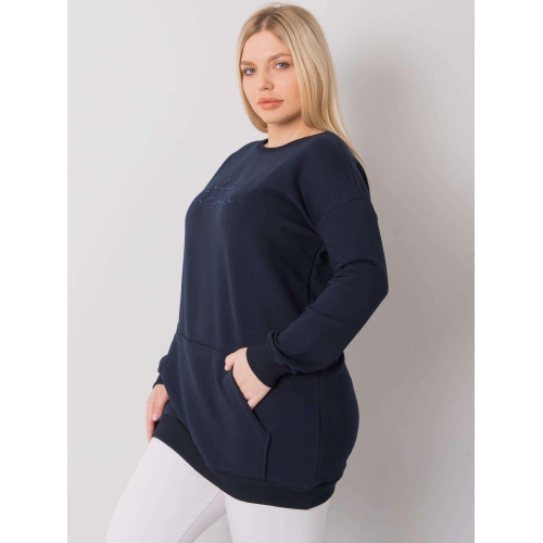 Námořnická modrá klokaní mikina větší velikosti