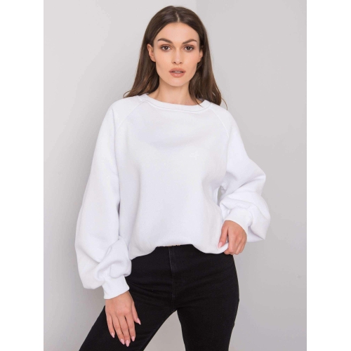 RUE PARIS Bílá jednobarevná mikina