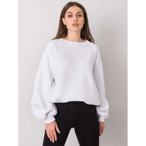 RUE PARIS Bílá jednobarevná mikina