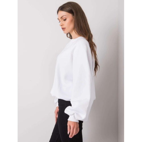 RUE PARIS Bílá jednobarevná mikina