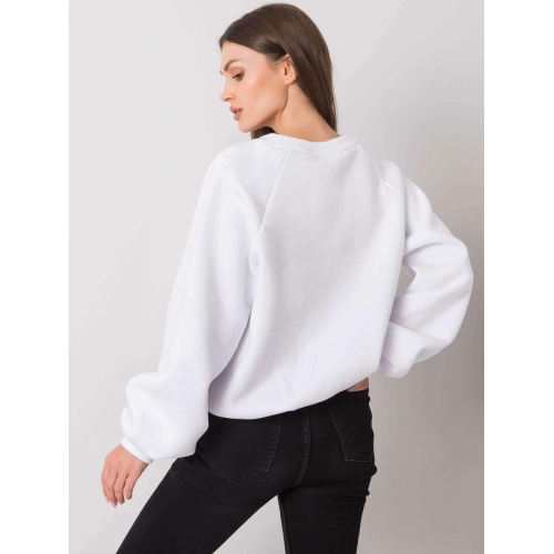 RUE PARIS Bílá jednobarevná mikina