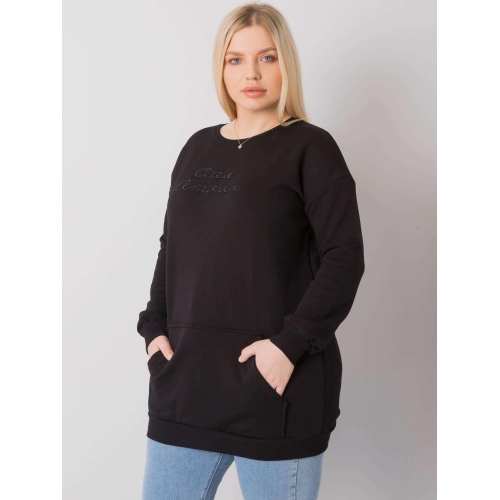 Černá klokaní mikina plus velikosti