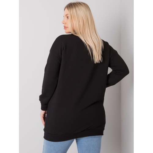 Černá klokaní mikina plus velikosti