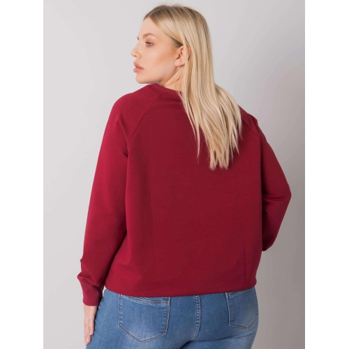 Kaštanová mikina větší velikosti pro ženy