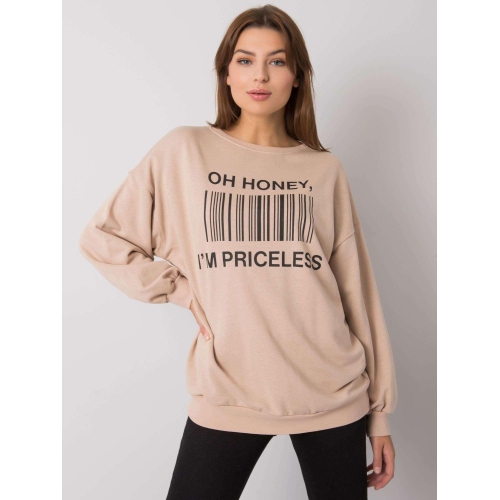 Béžová mikina s potiskem