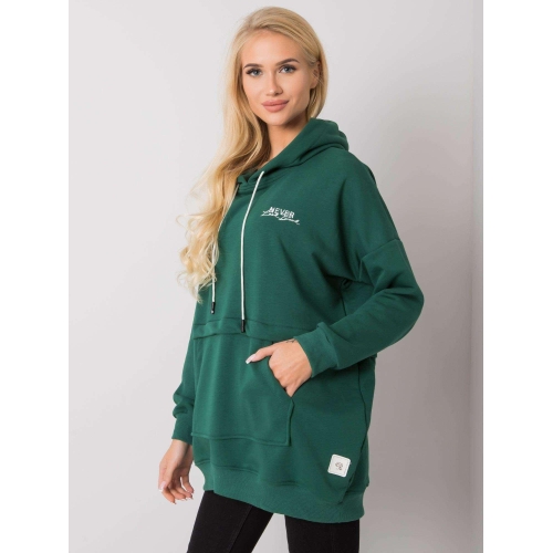 Dámská tmavě zelená klokaní mikina