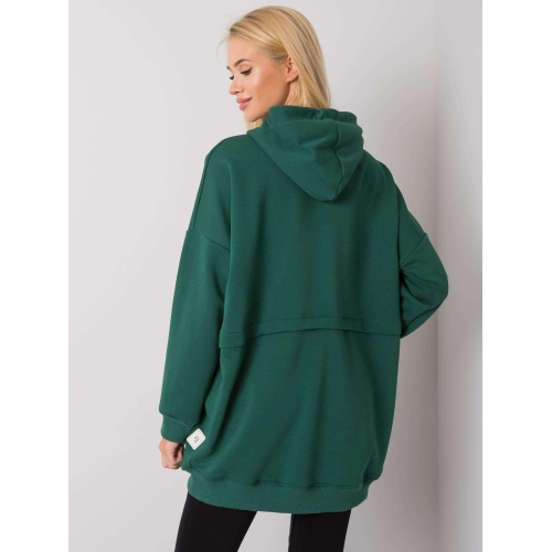 Dámská tmavě zelená klokaní mikina
