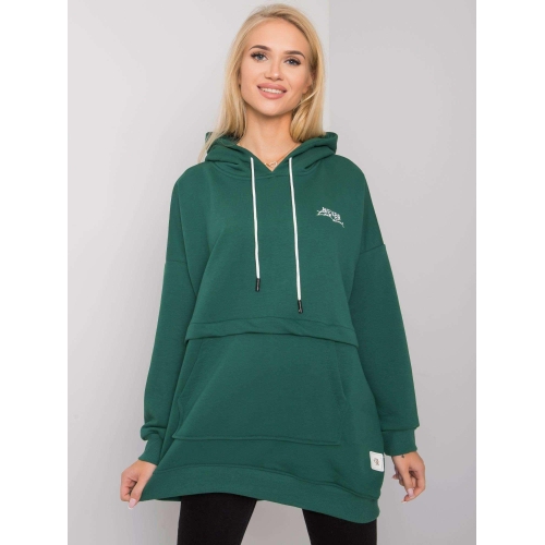 Dámská tmavě zelená klokaní mikina