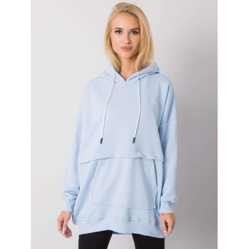 Dámská světle modrá klokaní mikina