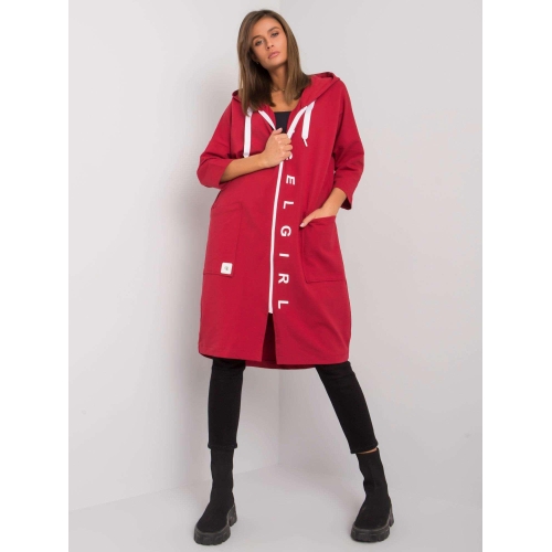 Vínová mikina na zip