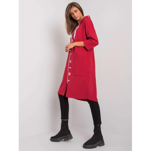 Vínová mikina na zip