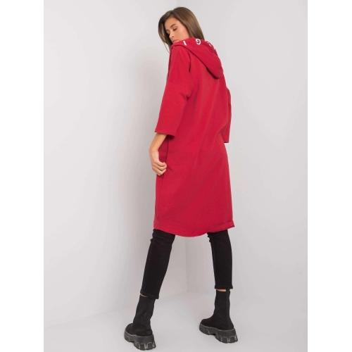 Vínová mikina na zip