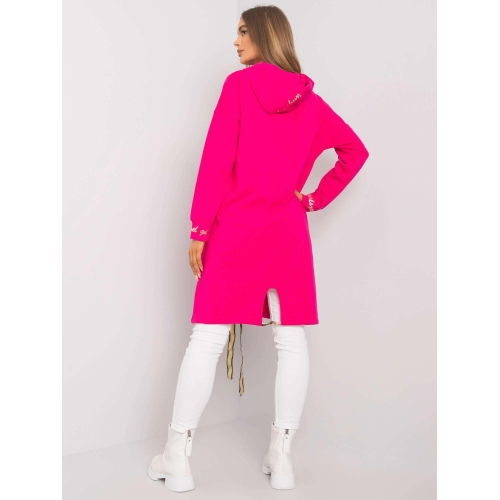 Fuchsiová mikina se zapínáním na zip