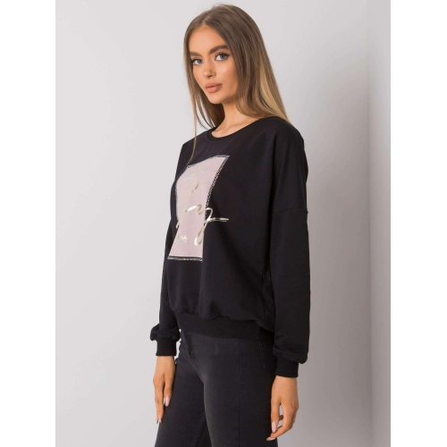 Dámská černá mikina bez kapuce