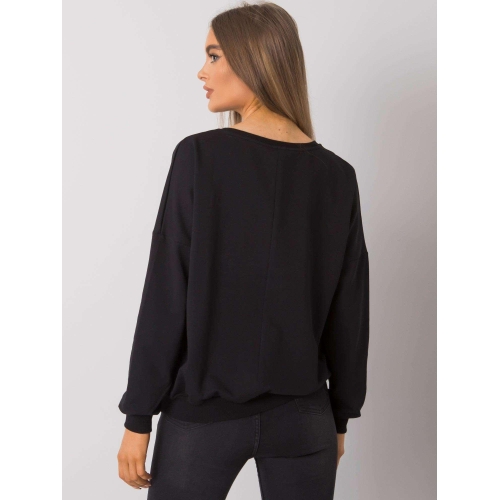 Dámská černá mikina bez kapuce