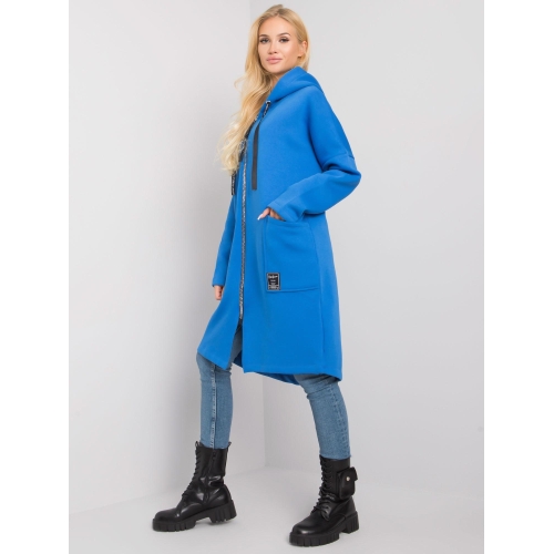 Tmavě modrá dámská mikina na zip