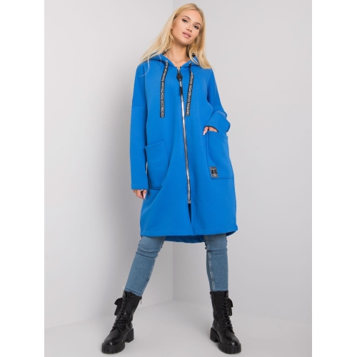 Tmavě modrá dámská mikina na zip