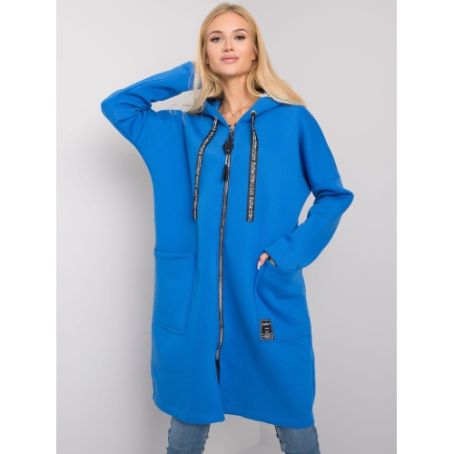 Tmavě modrá dámská mikina na zip