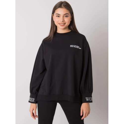 Černá bavlněná mikina