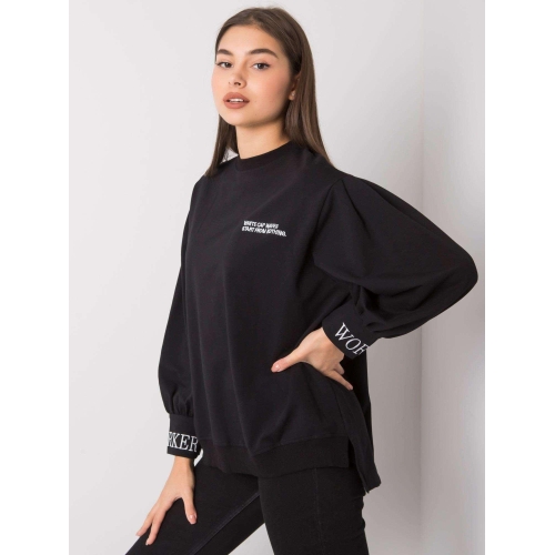 Černá bavlněná mikina