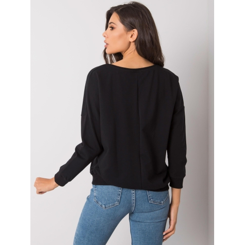 Černá dámská mikina bez kapuce