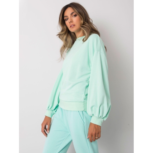 Mint mikina s výřezem na zádech