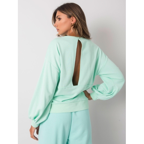 Mint mikina s výřezem na zádech