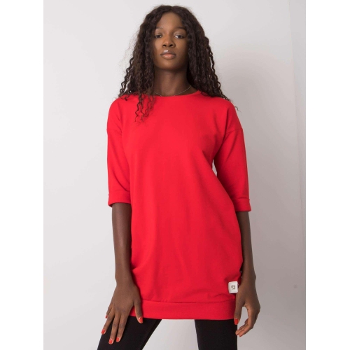 Dámská červená dlouhá mikina