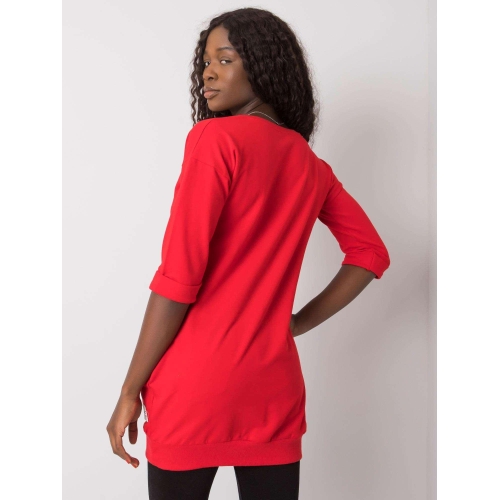 Dámská červená dlouhá mikina