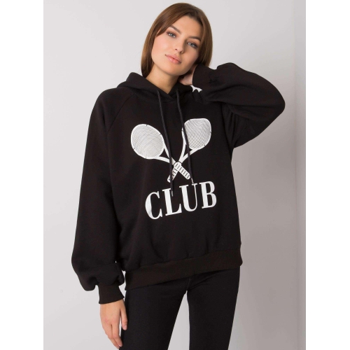 Černá dámská mikina s potiskem