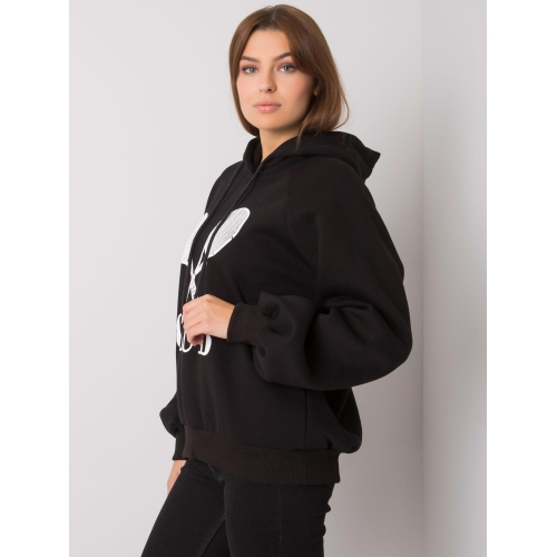 Černá dámská mikina s potiskem