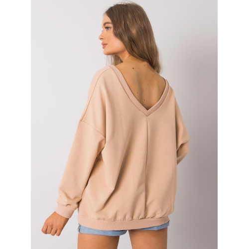 Béžová bavlněná mikina