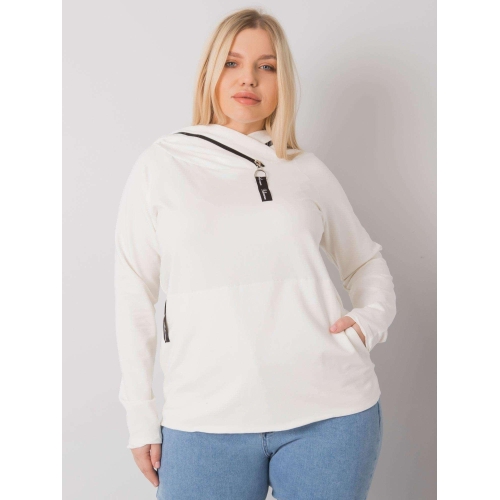 Bavlněná mikina velikosti Ecru plus