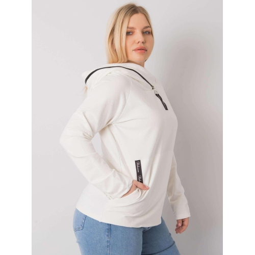 Bavlněná mikina velikosti Ecru plus