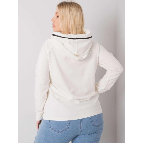 Bavlněná mikina velikosti Ecru plus