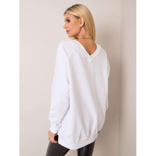 RUE PARIS Bílá bavlněná mikina