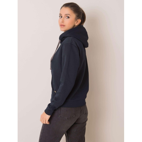 VY MNĚ NEZNÁTE Námořnická modrá mikina na zip