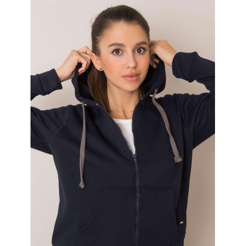 VY MNĚ NEZNÁTE Námořnická modrá mikina na zip