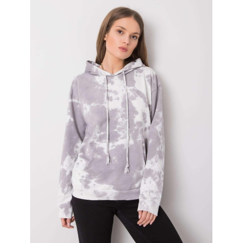 RUE PARIS Šedá dámská mikina s kapucí