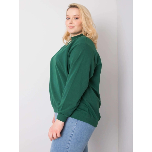 Tmavě zelená mikina plus size basic