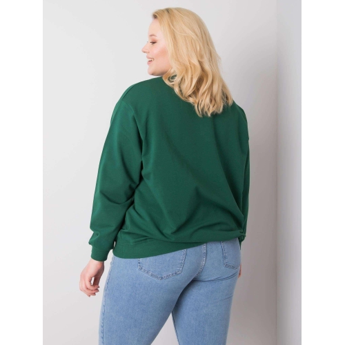 Tmavě zelená mikina plus size basic