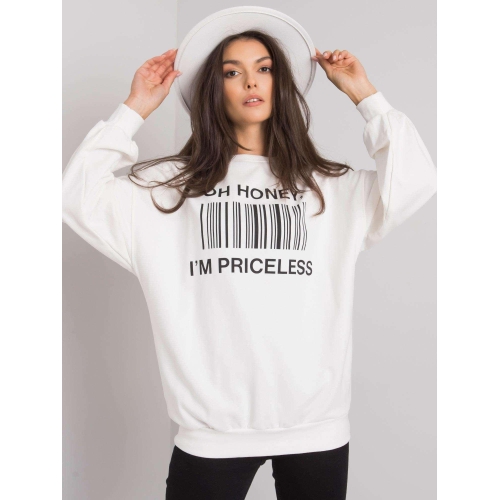 Ecru mikina s potiskem