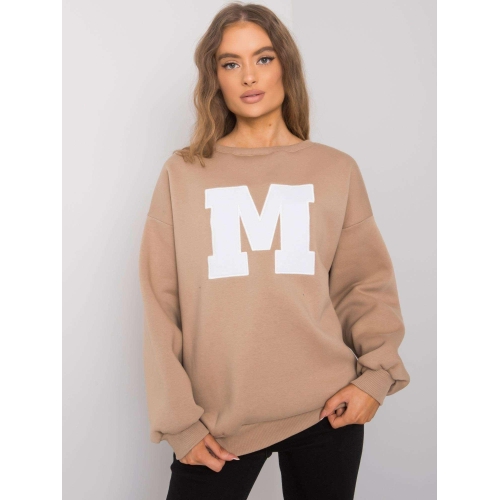 Béžová mikina bez kapuce