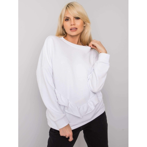 RUE PARIS Bílá mikina bez kapuce