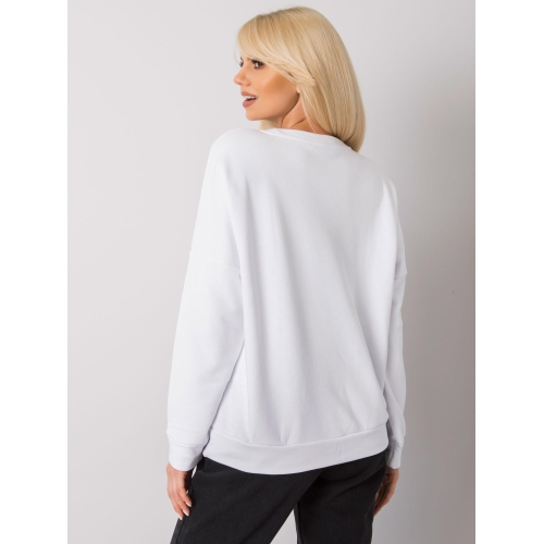 RUE PARIS Bílá mikina bez kapuce