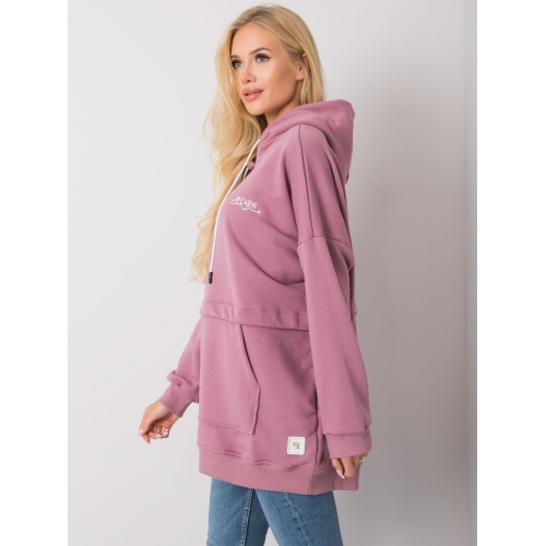 Světlejší růžová dámská klokaní mikina