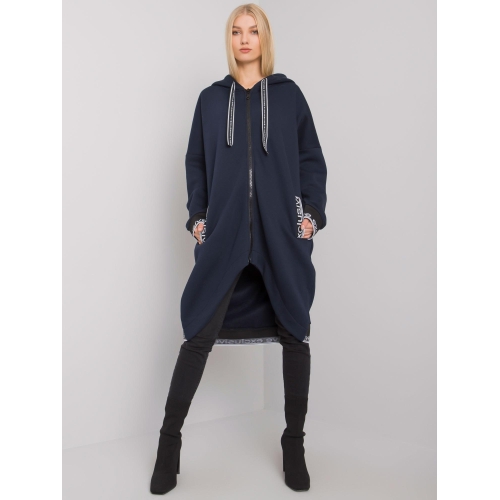 Dámská tmavě modrá mikina na zip