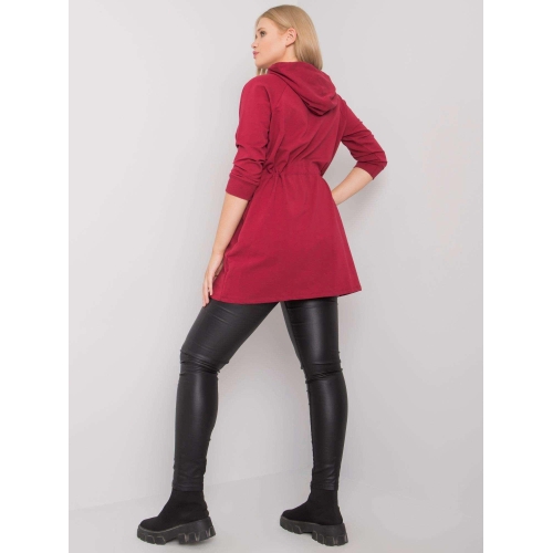 Velká vínová dlouhá mikina