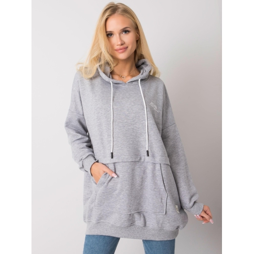 Dámská klokaní mikina šedé barvy melange